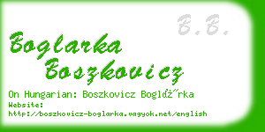 boglarka boszkovicz business card